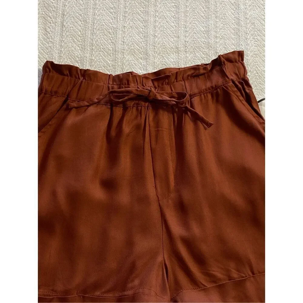 DEREK HEART Juniors SMALL BROWN CUFFED Shorts